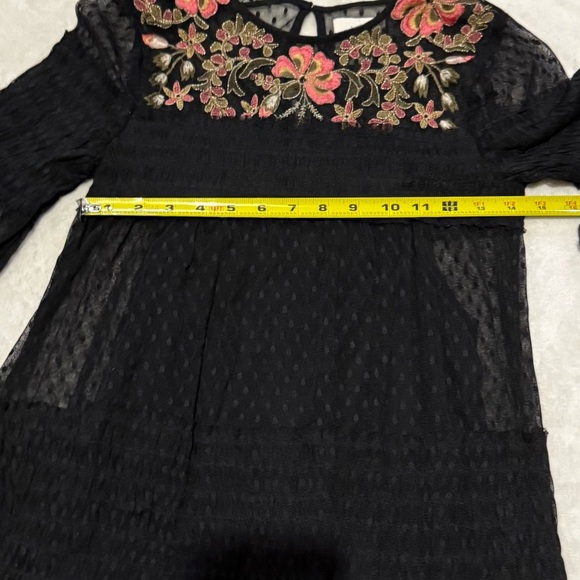 Maeve Black Ruffled Tiered Long Sleeve Dress - Picture 8 of 10